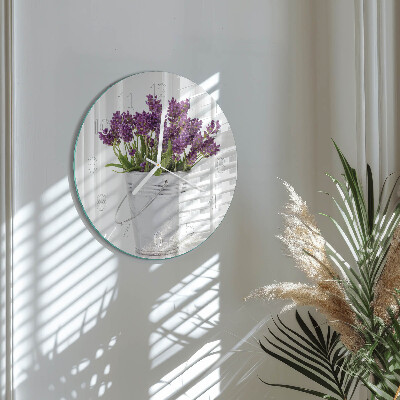 Reloj de pared redondo Lavanda