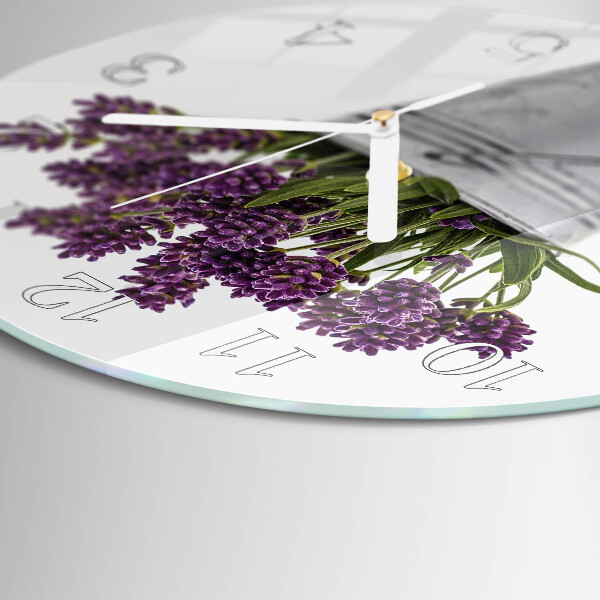 Reloj de pared redondo Lavanda