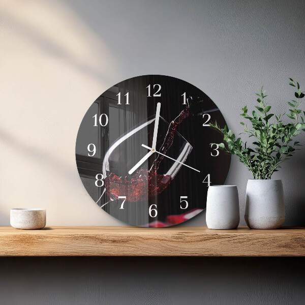 Reloj de pared redondo Vino