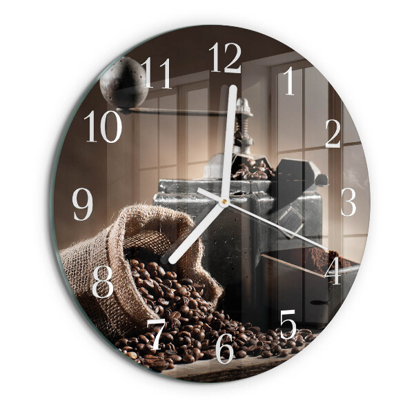 Reloj de pared redondo Molinillo de café