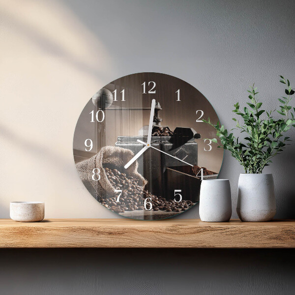 Reloj de pared redondo Molinillo de café