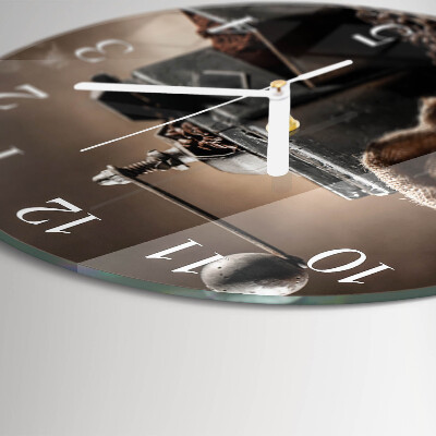 Reloj de pared redondo Molinillo de café