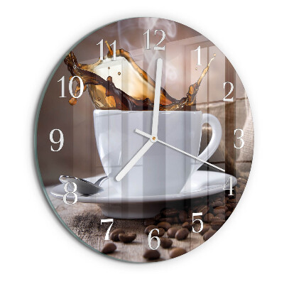 Reloj de pared redondo Café