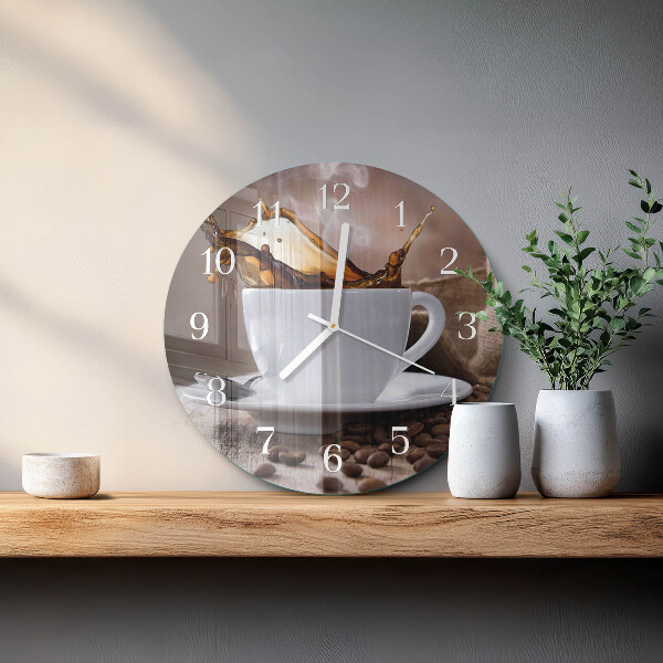 Reloj de pared redondo Café