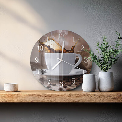 Reloj de pared redondo Café