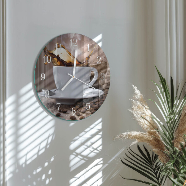 Reloj de pared redondo Café