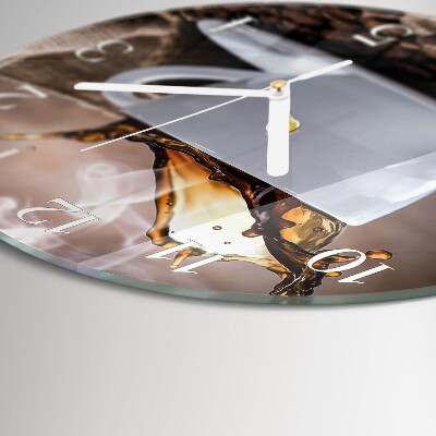 Reloj de pared redondo Café