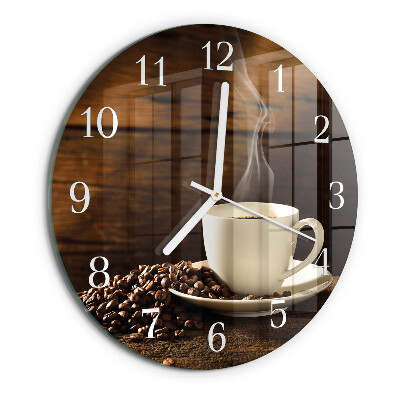Reloj de pared redondo Café