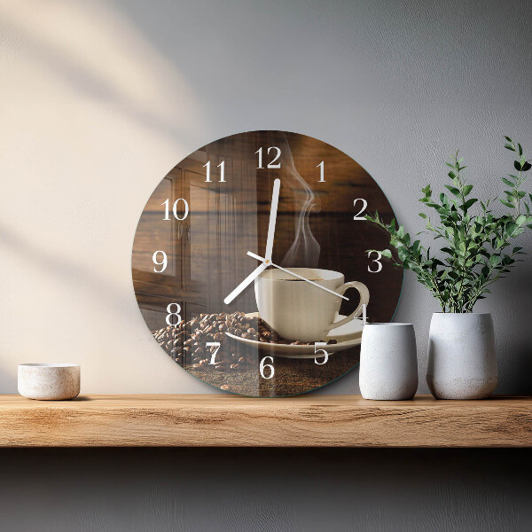 Reloj de pared redondo Café
