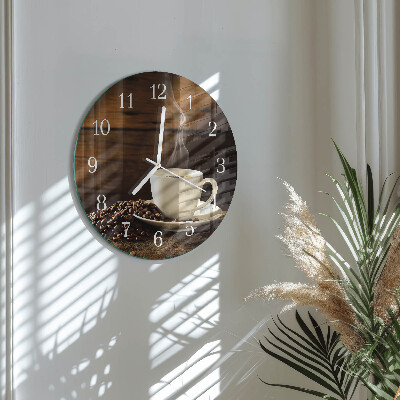 Reloj de pared redondo Café
