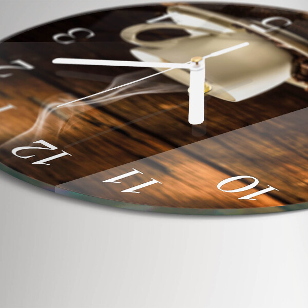 Reloj de pared redondo Café