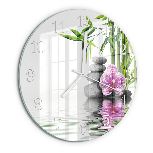 Reloj de pared redondo Árbol de flores