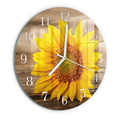 Reloj de pared redondo Girasol