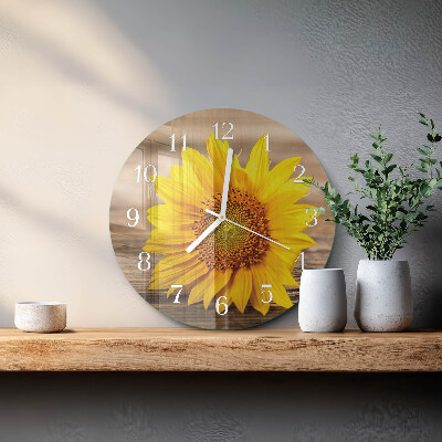 Reloj de pared redondo Girasol