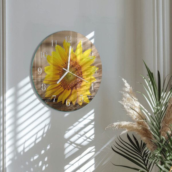 Reloj de pared redondo Girasol