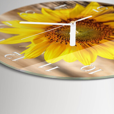 Reloj de pared redondo Girasol