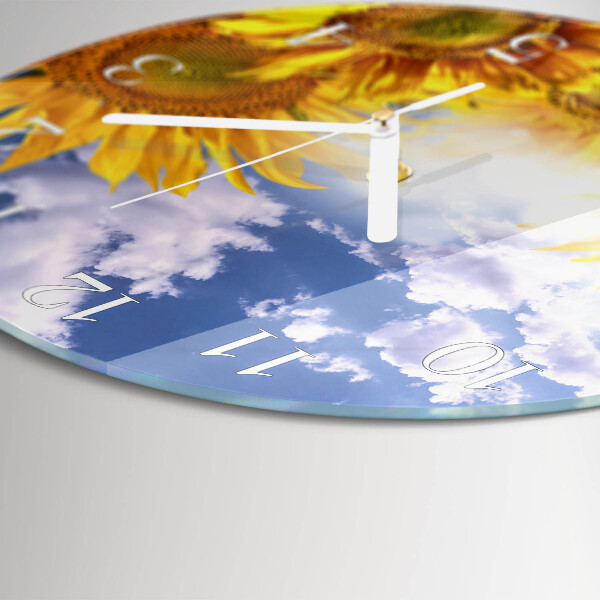 Reloj de pared redondo Girasoles