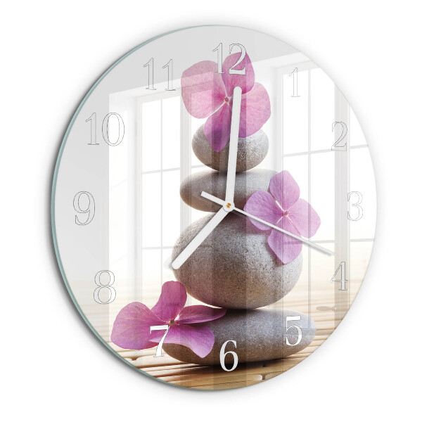 Reloj de pared redondo Spa de piedra