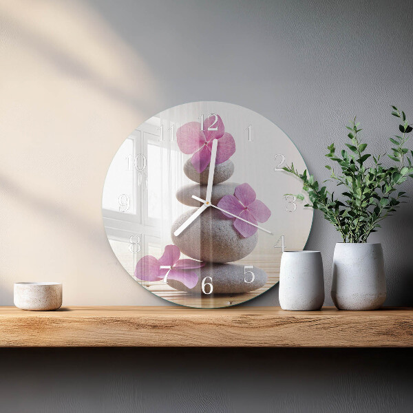 Reloj de pared redondo Spa de piedra