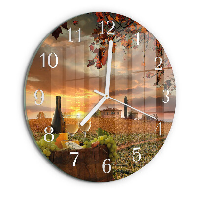Reloj de pared redondo Vino Naturaleza