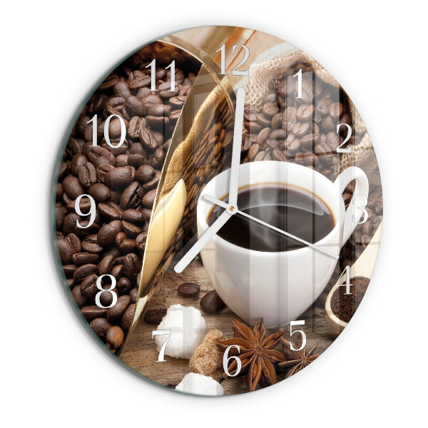 Reloj de pared redondo Café