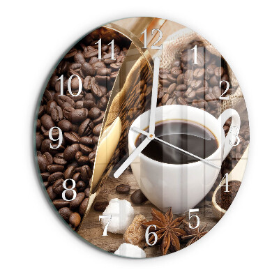 Reloj de pared redondo Café