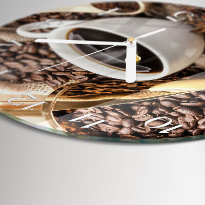 Reloj de pared redondo Café