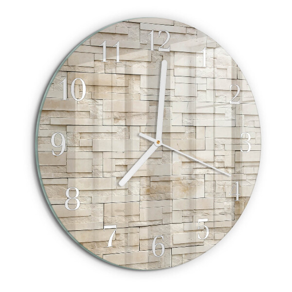 Reloj de pared redondo Muro de piedra