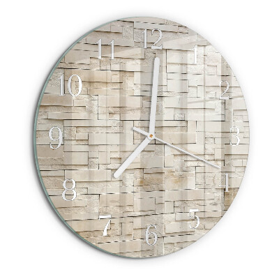Reloj de pared redondo Muro de piedra