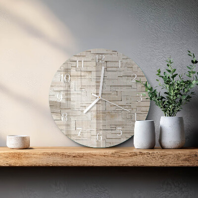 Reloj de pared redondo Muro de piedra