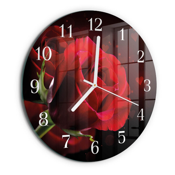 Reloj de pared redondo Rosas
