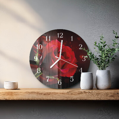 Reloj de pared redondo Rosas