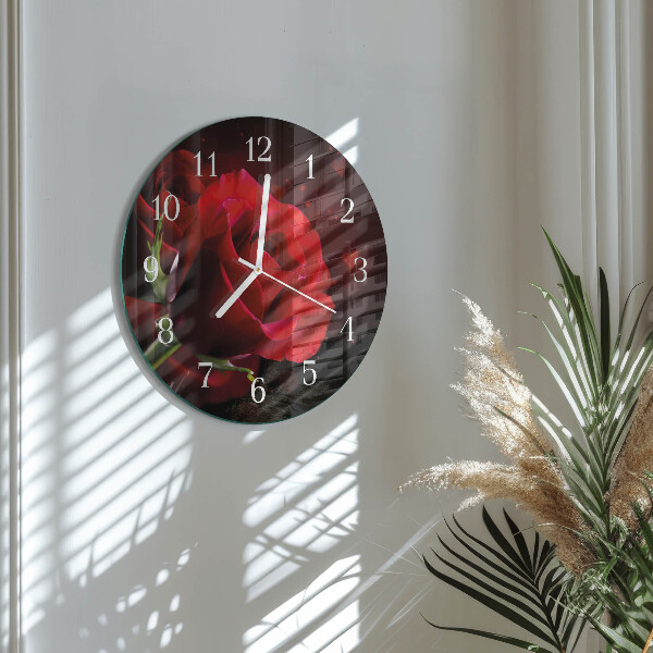 Reloj de pared redondo Rosas