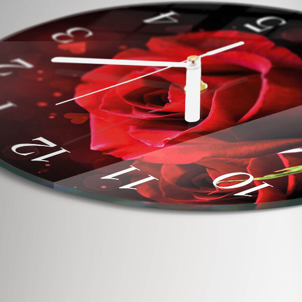 Reloj de pared redondo Rosas