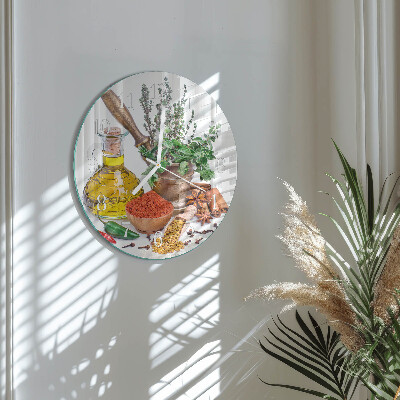 Reloj de pared redondo Especias