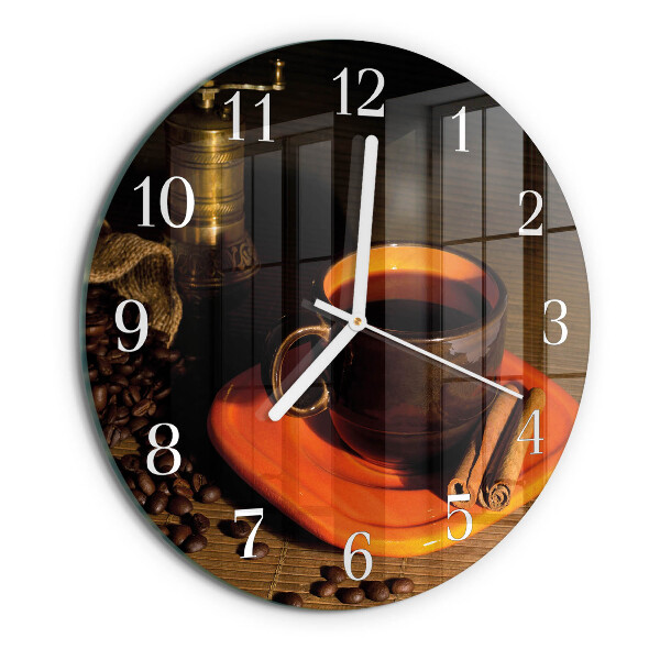 Reloj de pared redondo Café