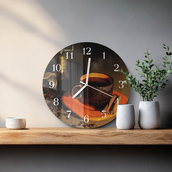 Reloj de pared redondo Café