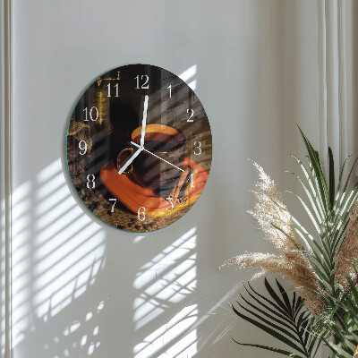 Reloj de pared redondo Café