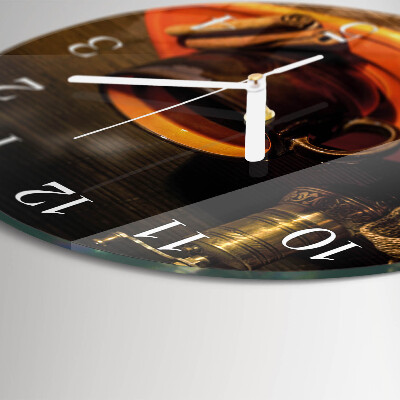 Reloj de pared redondo Café