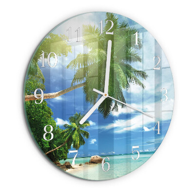 Reloj de pared redondo Isla de las palmeras