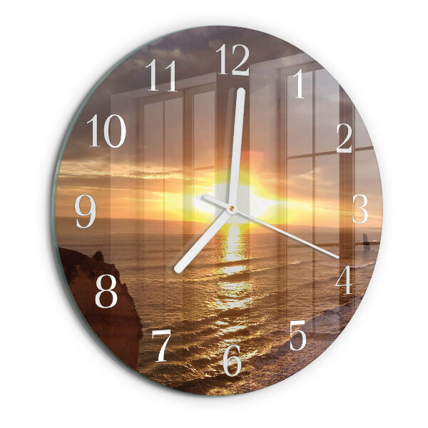 Reloj de pared redondo Atardecer