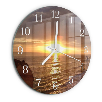 Reloj de pared redondo Atardecer