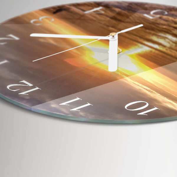Reloj de pared redondo Atardecer