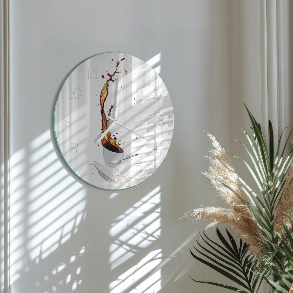 Reloj de pared redondo Café