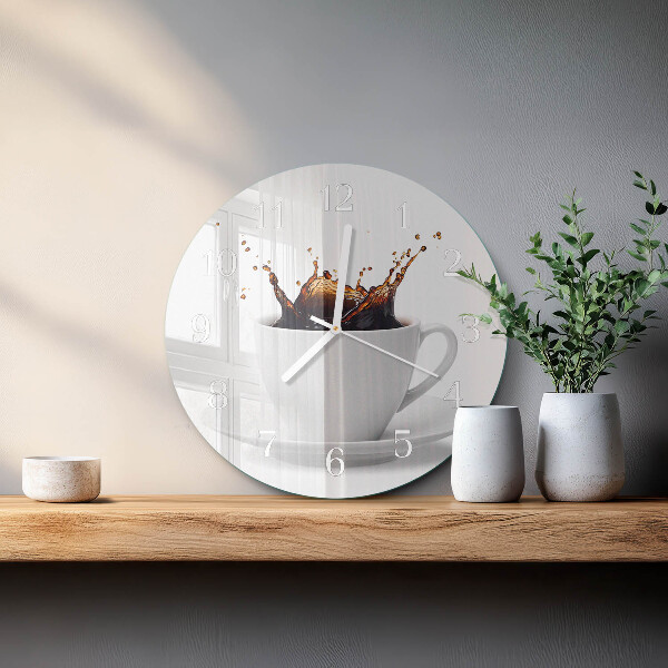 Reloj de pared redondo Café