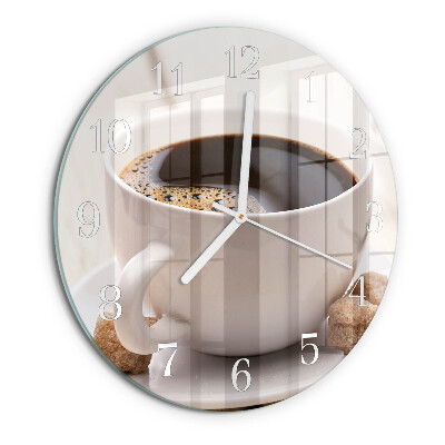 Reloj de pared redondo Café
