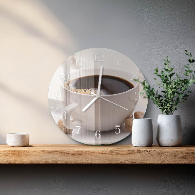 Reloj de pared redondo Café