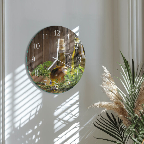 Reloj de pared redondo Aceite