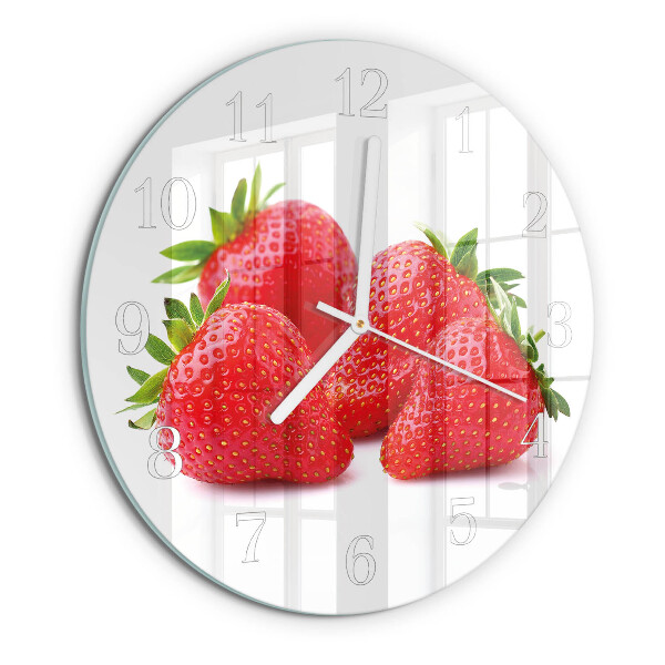 Reloj de pared redondo fresas