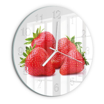 Reloj de pared redondo fresas